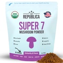 La Republica Superfoods USDA Organic Super 7 Mushroom Powder 3oz, Lion's Mane, Chaga, Reishi, Cordyceps, MAitake, Turkey Tail, No Fillers (3oz)