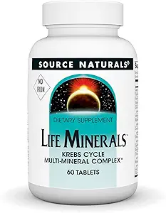Source Naturals High Bioactivity Life Minerals, Iron Free - Krebs Cycle Multi-Mineral Complex - 60 Tablets