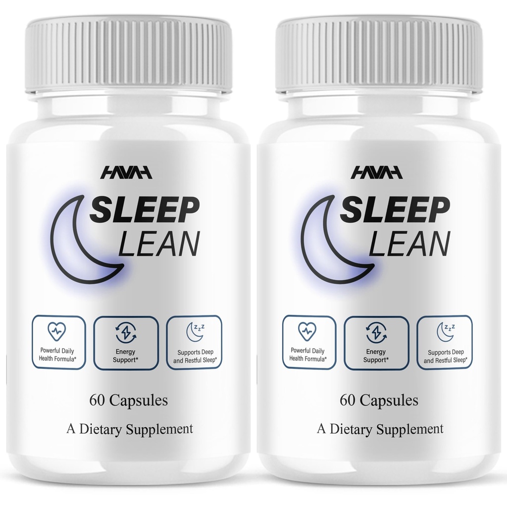 (2 Pack) Sleep Lean Capsules, Official Sleep Lean Wellness Supplement Capsules - Maximum Strength, All Natural Sleep Support for Calm and Relaxation, Premium Sleep Support Reviews (120 Capsules)