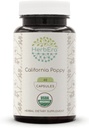 HerbEra California Poppy 60 Kapseln, 800 mg, Made with USDA Organic California Poppy (Eschscholzia Californica) Getrocknete Kräuter und Blume (60 Kapseln)