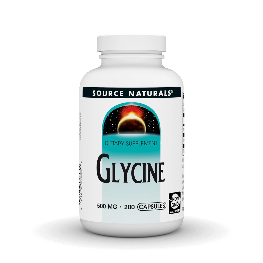 Quelle Naturals Glycine 500 mg Aminosäure Nahrungsergänzungsmittel - 200 Kapseln
