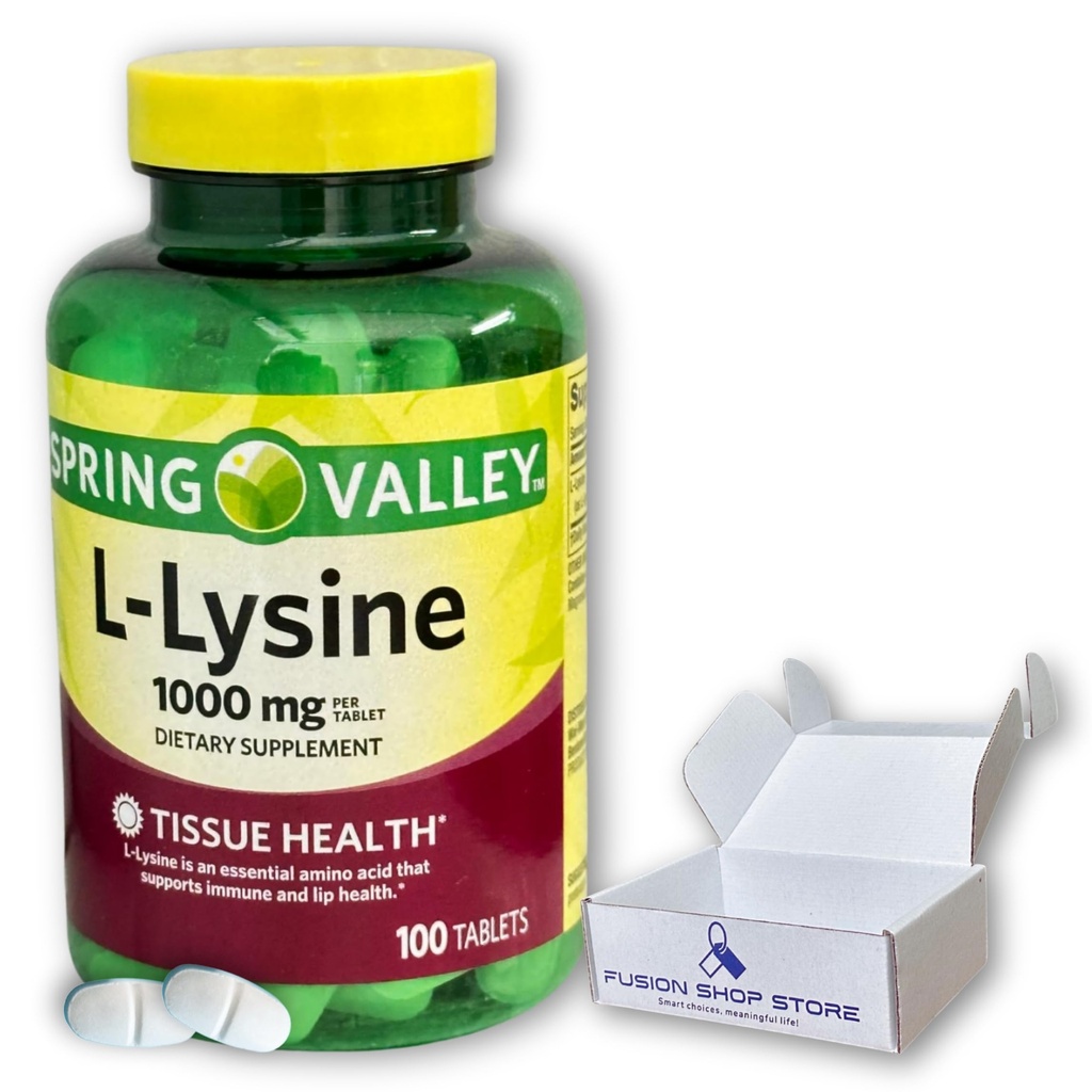 L lysine 1000mg- Aminoacido essenziale compresse, 100ct (pacchetto di 1)