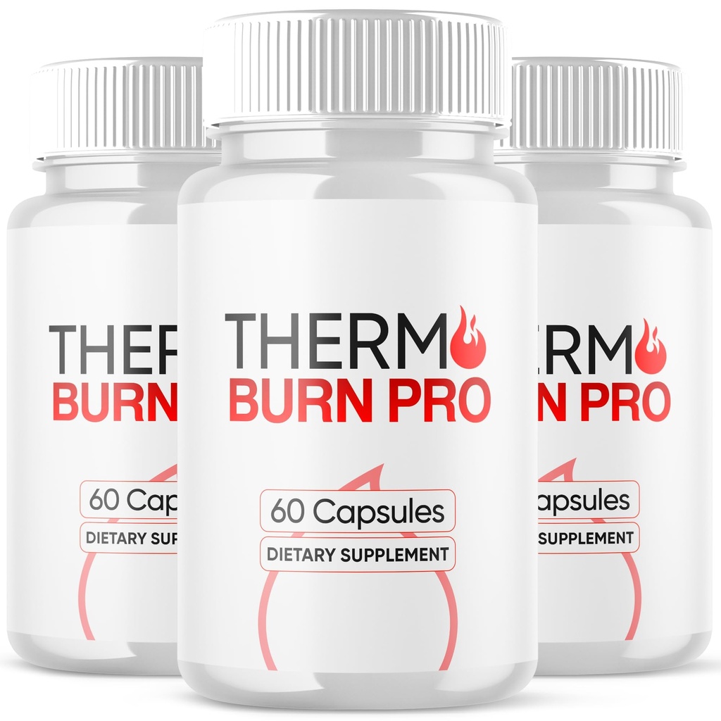 (3 Pack) Thermo Burn Pro Capsules, Thermo Burn Pro Pills with All Natural Ingredients, Advanced Weight and Wellness Support Supplement, Maximum Strength Healthy Lifestyle Multivitamins (180 Capsules)