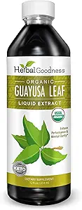USDA Organic guayusa Loose Blatt Extract 12oz - Caffeine Extract Liquid guayusa Drink - für Erhöhte Energie, Stimmung, Konzentration, Immunität und Verdauung - Natürliches Koffein Energy Drink - Made in USA