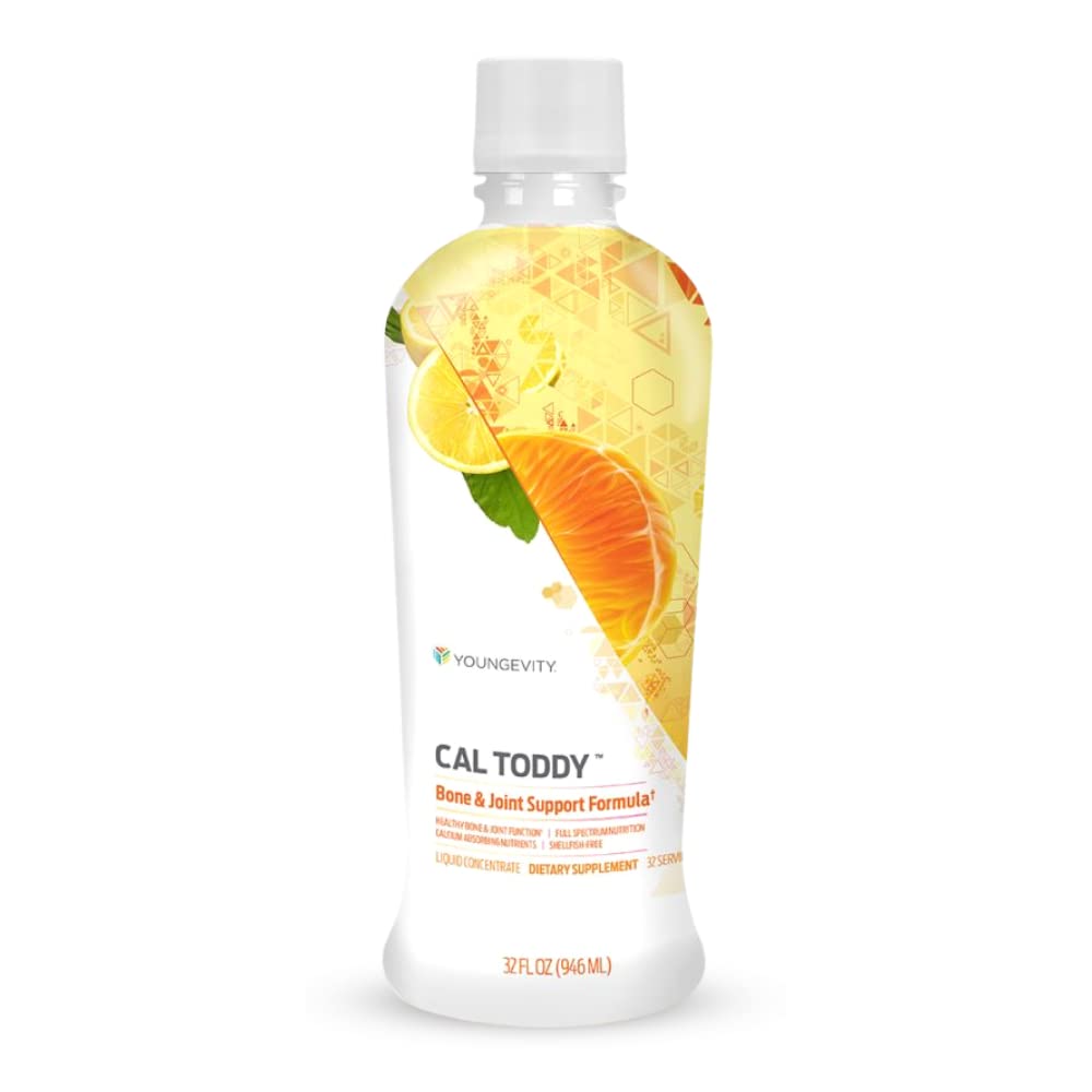 Youngevity Cal Toddy™ - Calcium (Citrate, Phosphate) Magnesium 1,200mg/600mg-Vitamins D-3, Zinc, Copper, Potassium, Boron and 70+ Trace Mineral Cofactors - Supports Bone Health-32 Fl Oz (Pack of1)