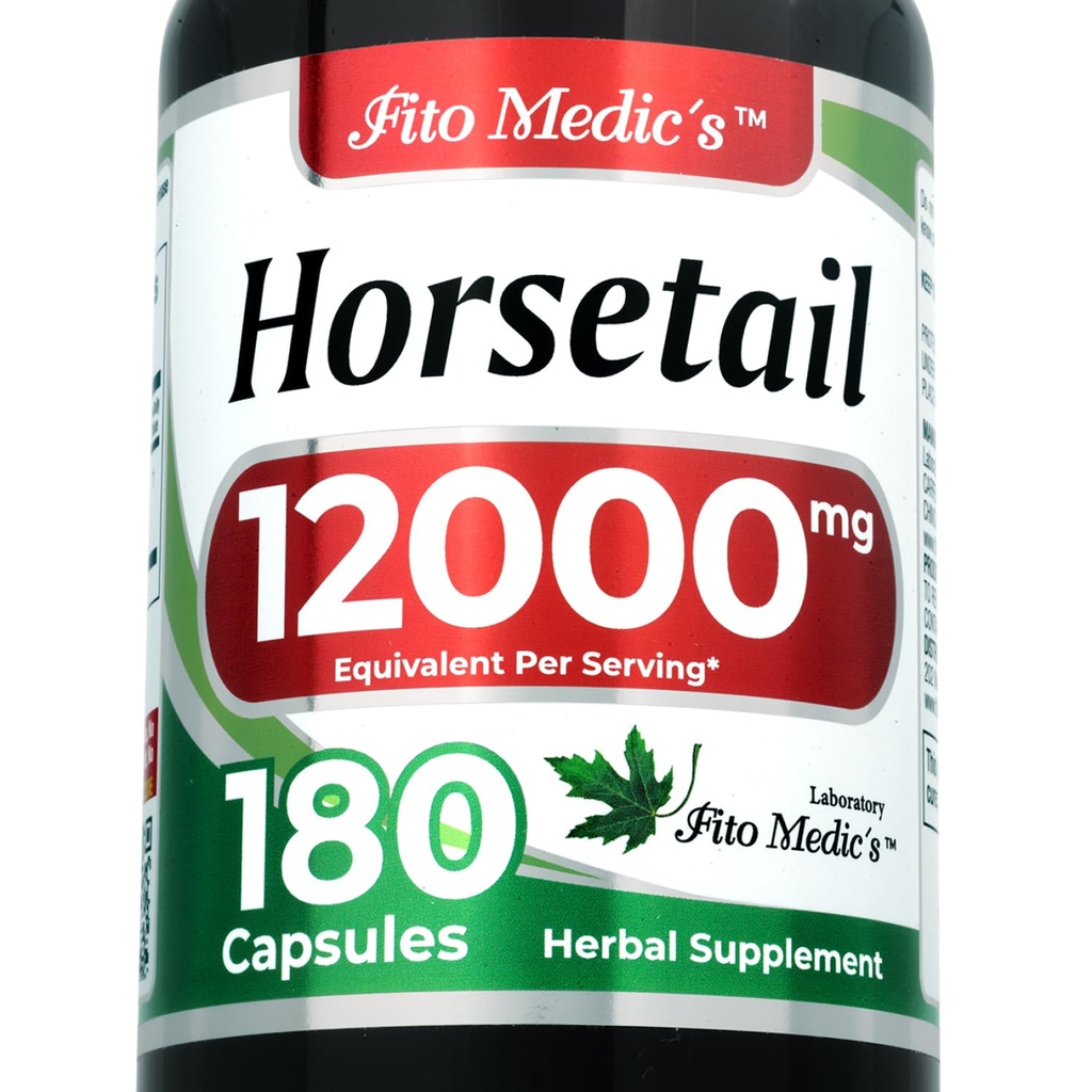 FITO MEDIC'S Horsetail Extract | Horsetail Whole Herb Capsules | 180 Capsules | Concentrated Extract | Highly Absorbable Herbal Supplement