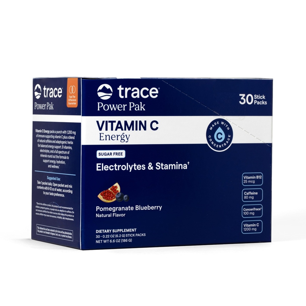 Power Pak Vitamin C Energy Drink Mix - Pomegranate Blueberry - 30 Packets | Immunity