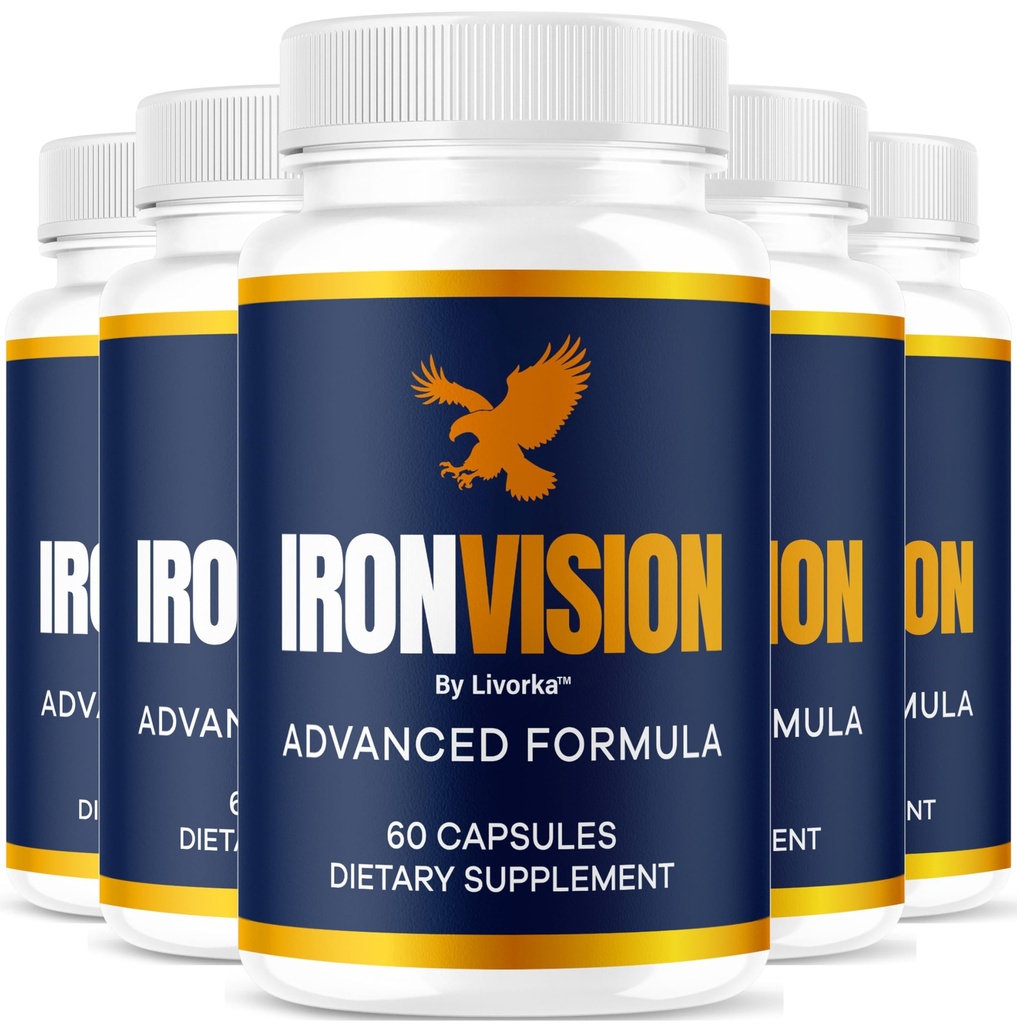 (5 Pack) Iron Vision Eye Supplement Capsules - Official Iron Vision Advanced Premium Support Pills - Maximum Strength, Natural Vitamins For Overall Health & Wellness Reviews, 300 Capsules For 5 Months