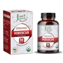 Just Jaivik 100% Organic & Pure Hibiscus (Rosa Sabdariffa) Tablets As Dietary Supplements - 750mg (90 Tablets) | Detoxification | Cardiac Health*