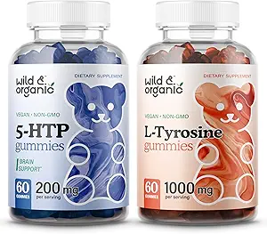 Wild & Organic 5HTP Gummis & L-Tyrosine Gummis 60 Count