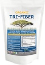 Poudre de fibre organique soluble Tri-fibre, sans arôme Haute Fibre Supplément de fibre soluble 3-en-1 pour le soutien digestif. Fibre alimentaire 2,5 lbs (40oz)