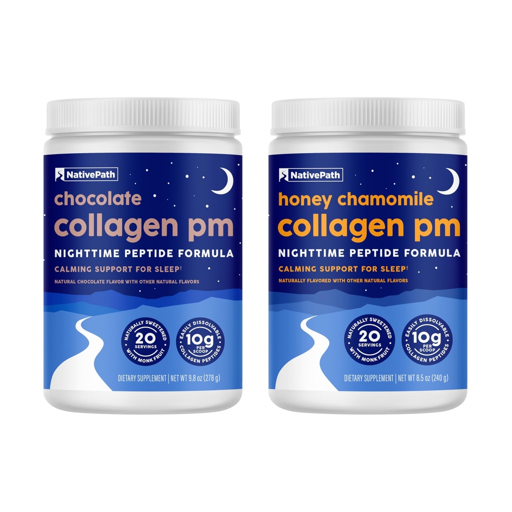 NativePath Collagen PM - Chocolate & Honey Chamomile Bundle