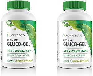 Youngevity Ultimate Gluco-Gel -for Joints, Tendons, Bones & Cartilage | Contiene Glucosamine, Gelatin & Manganese | 2 Bottiglie