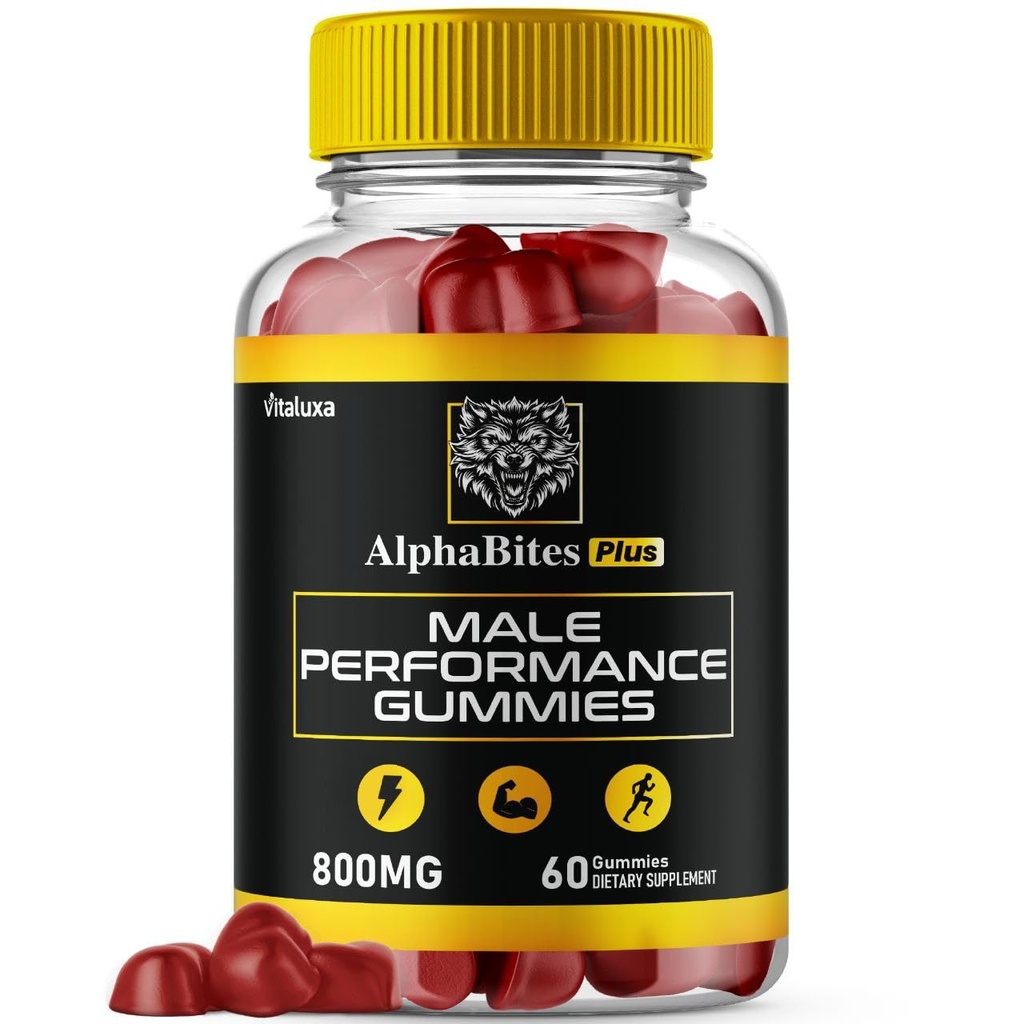 Alpha Bites Gummies, Alphabites 7 in 1 Performance Blend Gummy Advanced Formula Vitamin Supplement, Alfa Bite Alfabites Maximum Strength Premium Support All Natural Healthy Ingredients (60 Gummies)