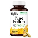 Wild & Organic Pine Pollen for Men Capsules 1000 mg - Men's Overall Support - Pine Pollen Extract Supplement - Pinus Massoniana Powder - Vegan, No Fillers, Non-GMO - 90 Count