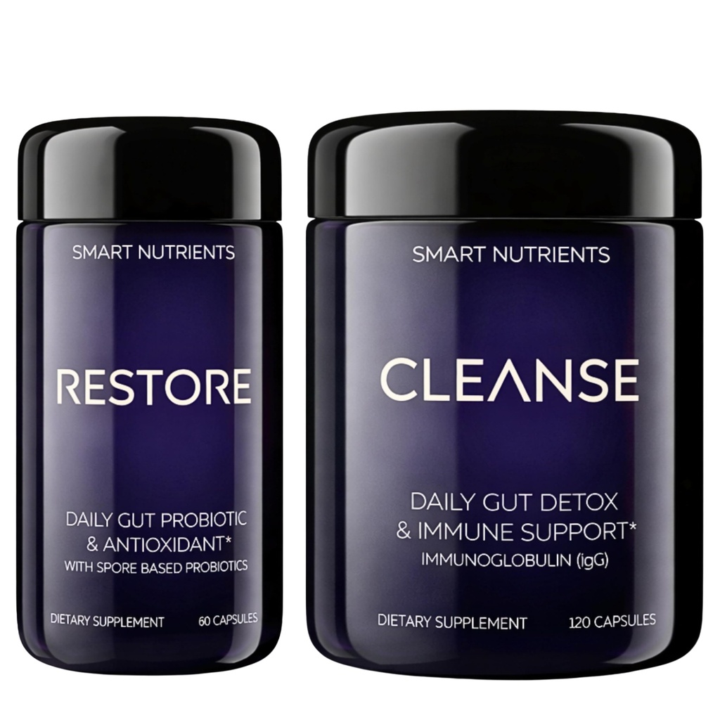 RESTORE + CLEANSE | Daily Gut & Digestive Support Supplements Bundle