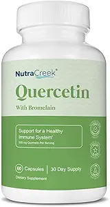 Supplément Quercetin de 1-2 mois de Quercetin 500mg avec Bromelain pour aider à l'absorption. Quercetin et Bromelain pour le support du système immunitaire et le support saisonnier