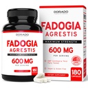 Fadogia Agrestis 600mg Extrait - (180 capsules) - [Force maximale] - Force, entraînement, performance athlétique, masse musculaire - Testé par une tierce partie - Zéro remplissage - Sans gluten, sans OGM, gélules végétaliennes