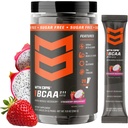 MTN OPS BCAA Polvere 2:1:1:1 Aminoacidi Supplemento polvere per il recupero rapido del muscolo e la riparazione con Zero Sugar & Gluten Free - 20-Servings, Strawberry Dragonfruit Trail Packs