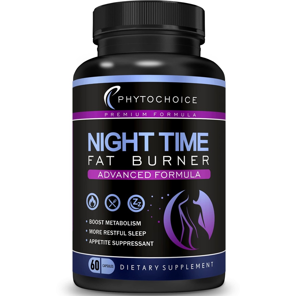 Pilules de perte de poids de nuit pour les femmes-Bloqueur de glucides Suppresseur d'appétit avec pilules diététiques Mélatonine-Fat qui fonctionnent rapidement pour les femmes-Nuit Métabolisme Booster-Fabriqué aux USA-1 Pack
