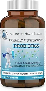 Friendly Fighters Pro® Probiotic | Salute Digestiva e Immune* | Inflammazione sana* & Allergy Relief* | Micro-Incapsulato per la consegna garantita | Alimentazione 1 Mese | 2 miliardi di CFU per uso quotidiano sicuro
