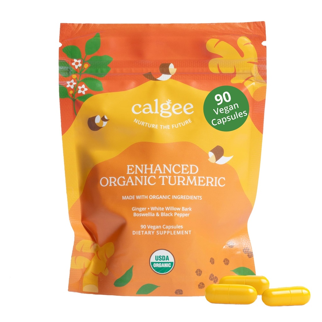 Premium 5-in-1 1100mg Kurkuma mit schwarzem Pfeffer für Maximierte Bioverfügbarkeit, Plus Boswellia & White Willow. USDA Organic Joint Support, Made in den USA und 3rd Party Tested. 90 Ct.