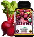 Potente giardino barbabietola biologica Root 1350 mg con pepe nero – 120 compresse vegane