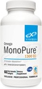 XYMOGEN Omega MonoPure 1300 EC - Heart & Brain Support - DHA & EPA Omega-3 Fischöl - Monoglycerid High Absorption Softgels - Enteric Coated - 60 Softgels