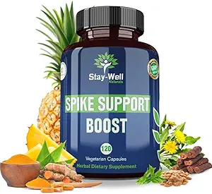 Spike Support Supplement, Nattokinase, Dandelion Root, Irish Sea Moss, Selenium, Black Seed- Natural Immunity Booster | Vegan, Non OGM, Gluten-Free, 60 Day Supply, 120ct
