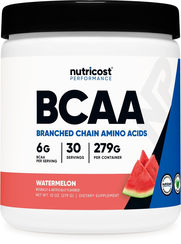 Nutricost BCAA Powder (Watermelon, 30 Serve) - Rapporto ottimale 2:1:1:1