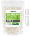 XPRS Nutra Taille 0 Pullulan Capsules vides - 100 Count Clean Label Plantcaps Effacer les capsules végétales vides - Pilules végétariennes premium - Do-It-Youlf Capsule végétale remplissage
