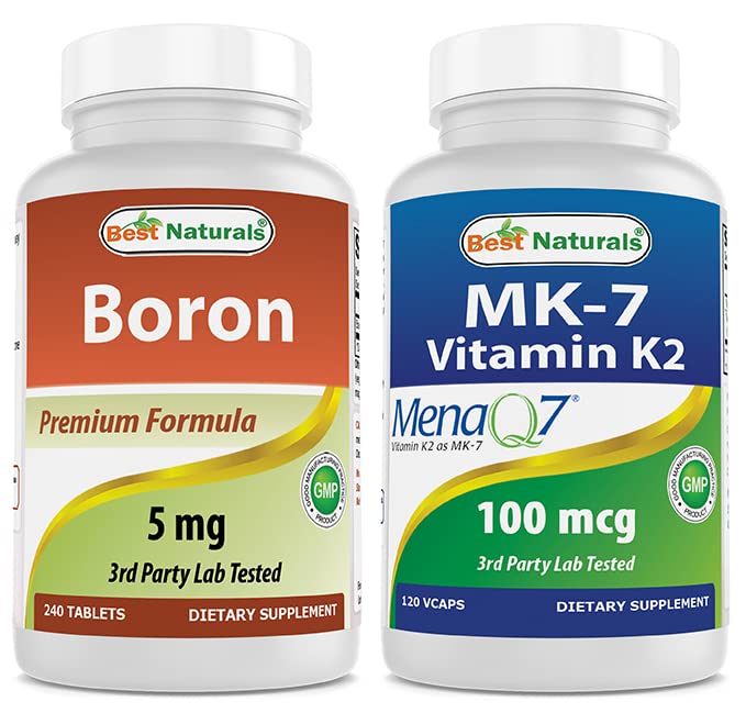 Boron 5 mg et MK-7 Vitamine K2 100 mcg