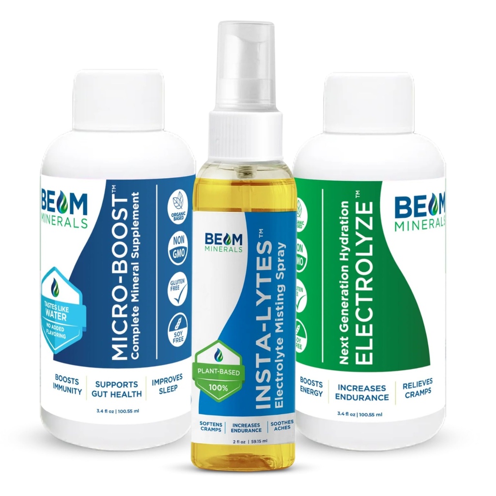 BEAM MINERALS Travel Pack | Elektrolyt & Mikronährstoff-Unterstützung On-The-Go | Micro-Boost, Elektrolyt und Insta-Lytes 2 fl Oz