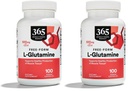 Ganzer Lebensmittelmarkt, L Glutamine 500Mg Veggie Caps, 100 Count (Pack von 2)
