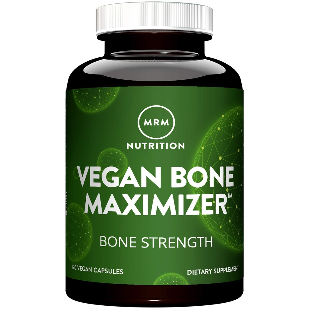 MRM Nutrition Vegan Bone Maximizer | Bone Strength + Density | Organic Certified Algae | con vitamina K2 + D3 | Clinically Proven | Anti-Aging Nutrition | Gluten-Free | 30 Serve