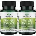 Swanson Shilajit Extract - Herbal Supplement Promoting Cell Growth Support - Natural Formula for Overall Wellness - (400 Milligrams 60 Veg Capsules) (2 Pack)