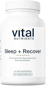 Vital Nährstoffe Schlaf + Erholung - Vegan Ergänzung - Schlafunterstützung - Melatonin, Ashwagandha & L-Theanine - Gluten, Dairy & Soy Frei - 90 Kapseln
