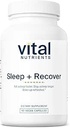 Vital Nutrients Sonno + Recuperare - Integratore Vegan - Supporto per il sonno - Melatonina, Ashwagandha & L-teanina - Gluten, Latticini & Soia Gratis - 90 Capsule