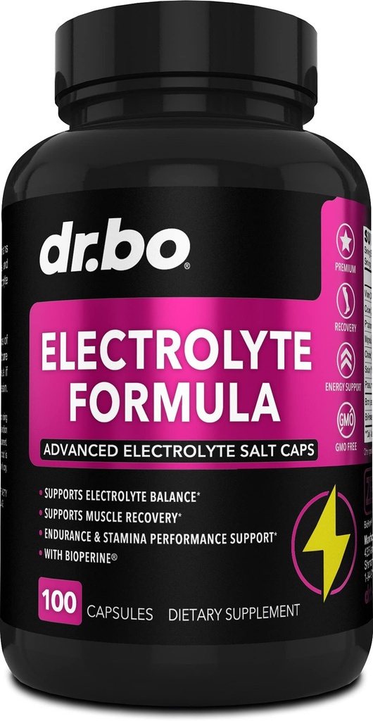 Compresse di sale - Elettroliti Capsule con Potassio, Magnesio, Sodio, Cloruro, Calcium Sostituzione per Keto, Cramps & Rehydration Salts Integratori - 100 Caps di idratazione