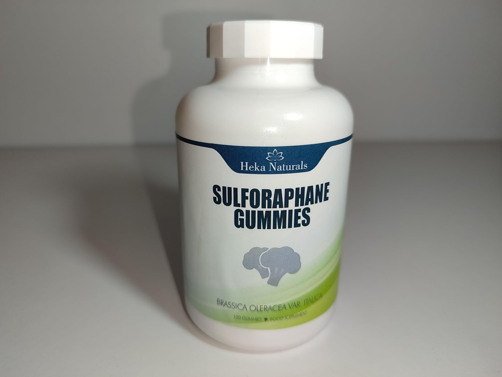 Heka Naturals Sulforaphane Gummies -120 Count | Broccoli Seed Extract with Myrosinase, Curcumin, Black Pepper & Vitamin C | Plant-Based Chewable Supplement with Natural Sweeteners