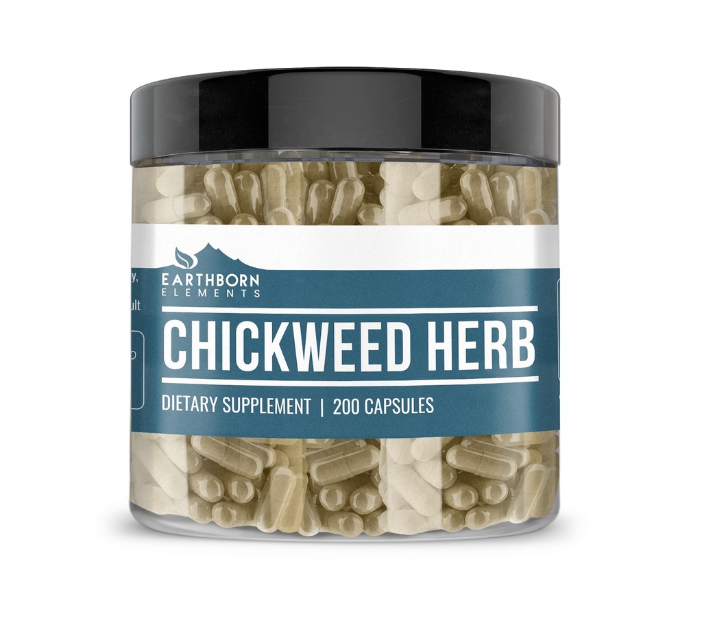 Erdnährende Elemente Chickweed Kräuter (200 Kapseln) Rein, keine Füllstoffe oder Additive