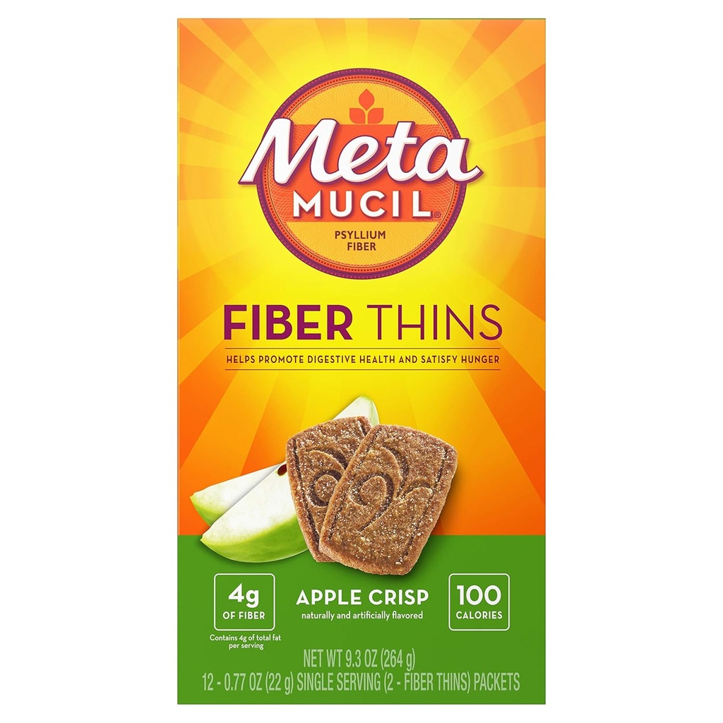 Metamucil Fiber Wafers Apple Crisp 24 Jeder (Pack von 8)