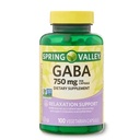 Spring Valley GABA Amino Acid Supplement, Unflavored, 1 Capsule, 100 Count