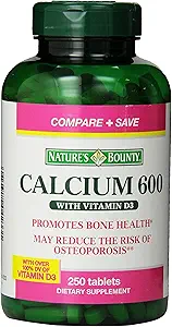 Calcium 600 + D ad alta potenza della natura - 0250ct, 1.17 Bottiglie (pacchetto di 2)