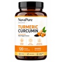 Nuvapure Organic Turmeric Curcumin Capsules – Turmeric Curcumin Formula with Black Pepper Extract, Daily Use for Adults, 120 Count (1 Pack)