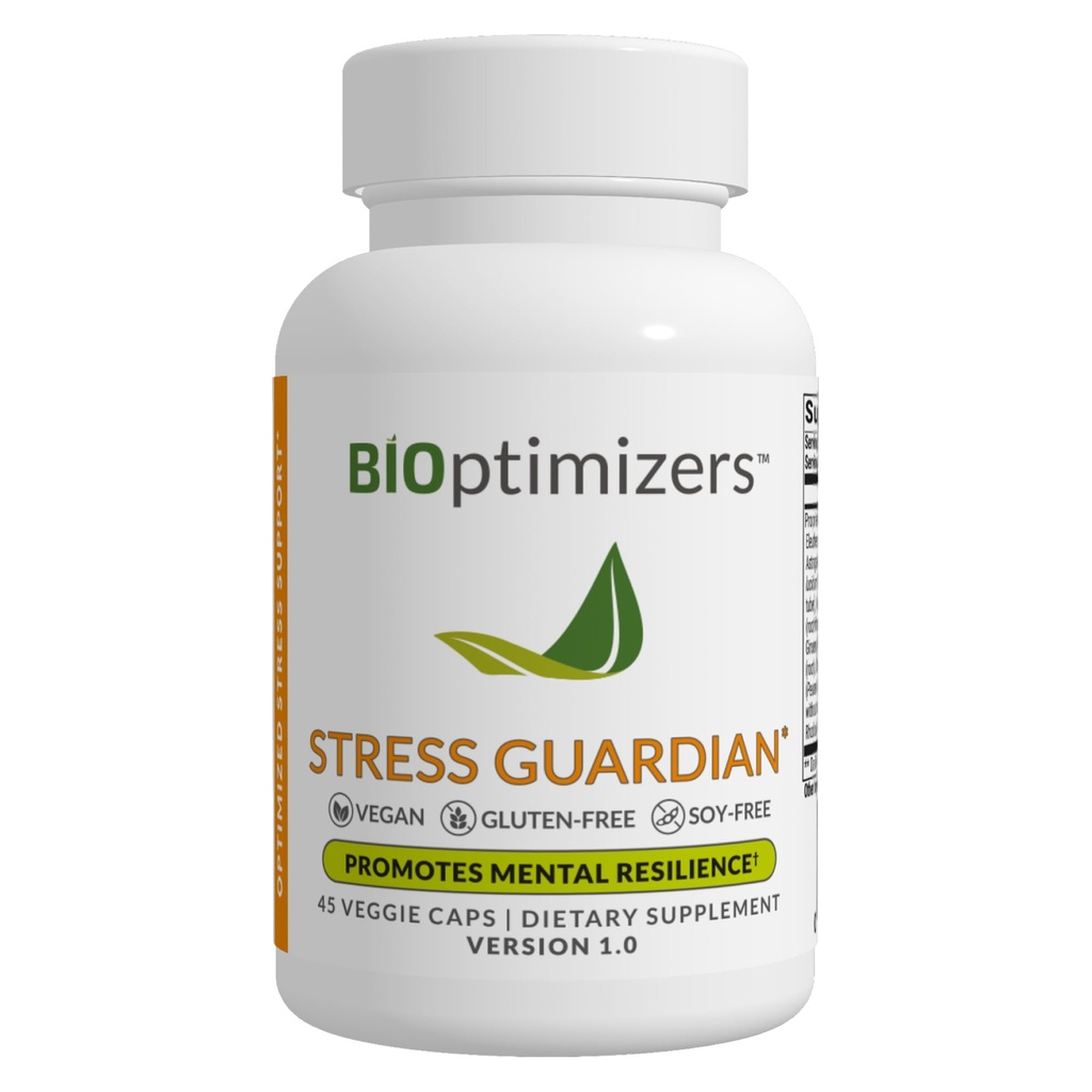 BIOptimizers Stress Guardian – Stress Relief Capsule – Rest Support Management - 45 Capsules