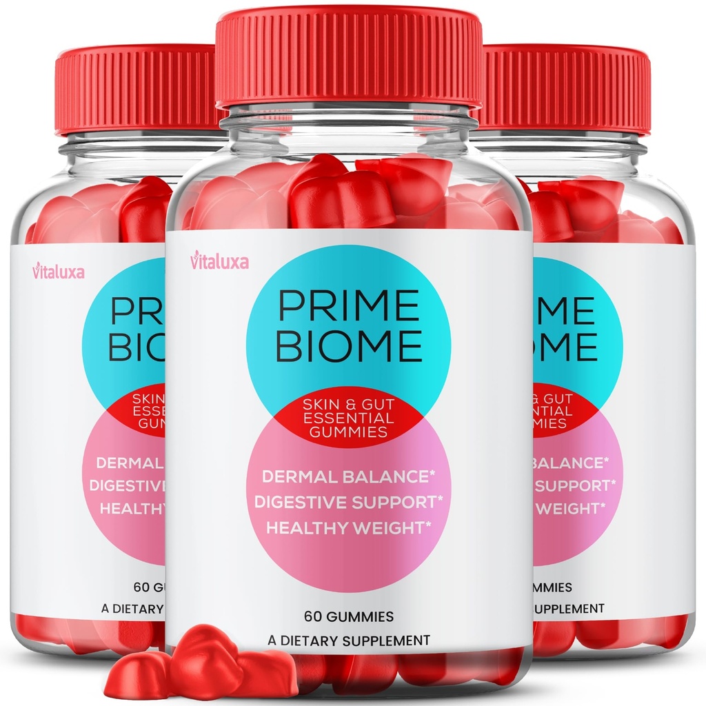 (3 Pack) Prime Biome Gummies Gummys with Advanced Strength for Overall Health & Wellness Support, Prime Bio Premium Formula for Maximum Energy, Primebione Gummi Supplement Reviews (180 ct)
