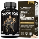 Major Load Testosteron Booster für Männer - Testosteron Ergänzung mit rallig Ziegenkraut, Maca Root, & Tribulus Terrestris - Tongkat Ali Men's Energy, Stamina & Stärke - Test Booster 60 Kapseln
