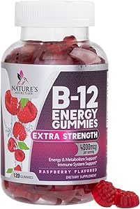 B-12 Vitamin Energy Gummi 4500mcg - Extra Strength B12 Gummy Chewables for Energy Metabolism & Immune Support - Nahrungsergänzung für Frauen, Männer & Kinder - Non-GMO, Vegan, Berry Flavor - 120 Count