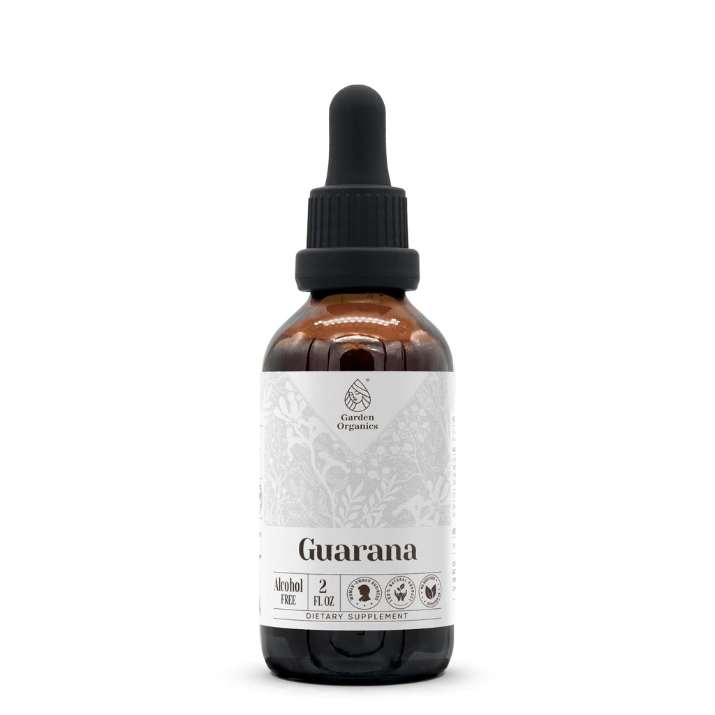 Guarana Alcohol-Free Natural Tincture Extract, Immune System Booster, Liquid Drops Made from 100% Wildcrafted Guarana (Paullinia cupanais) Dried Seed (2 fl oz)